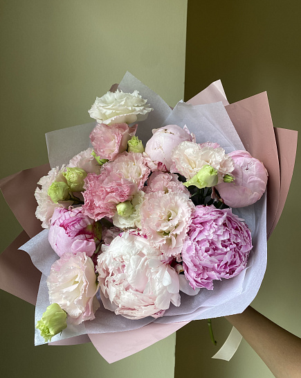 Пионовое очарование в пастельных тонах with delivery to Астане