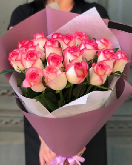 Букет "21 роза Джумилия" with delivery to Almaty