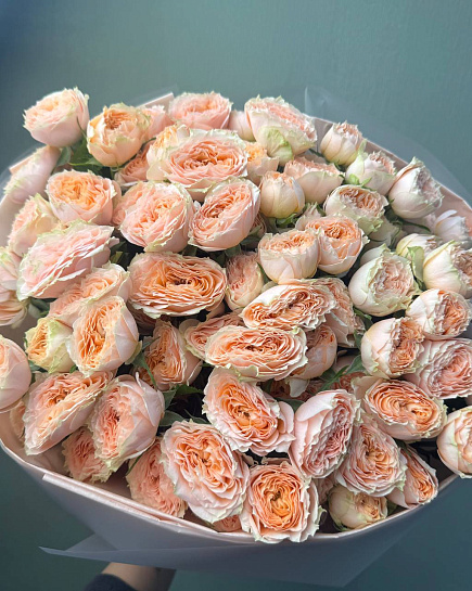 Большой круглый букет желтых роз with delivery to Astana