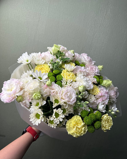 Солнечная пастель с эустомой with delivery to Astana